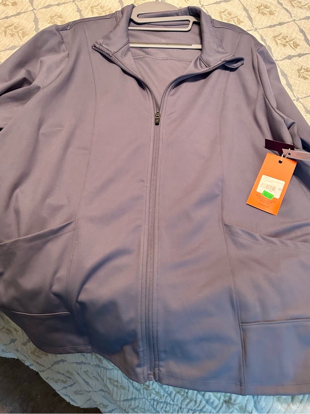 Women's Granite Blue Zip-Front Jacket - Freely by Academy